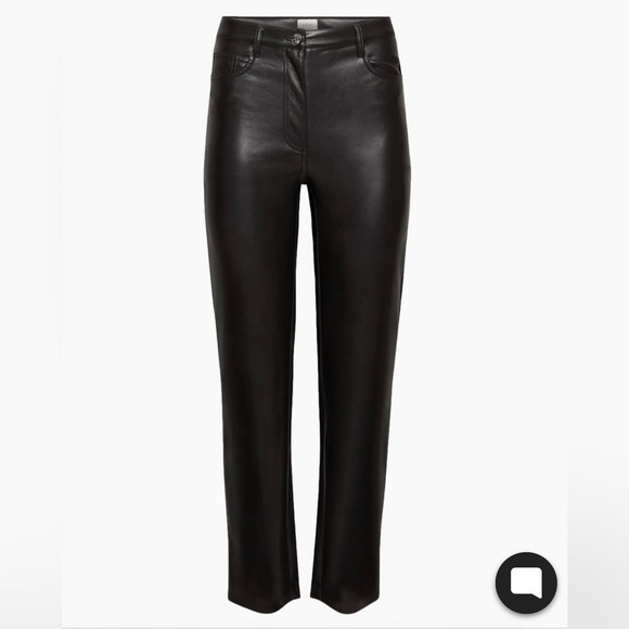 Aritzia Wilfred black leather pants - Picture 1 of 3